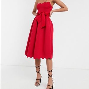 NWT scallop midi dress